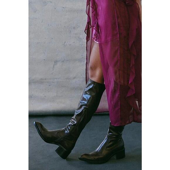 Jeffrey Campbell Alix Tall Boots Black Size 9